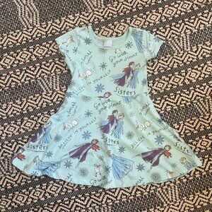 Disney Frozen Elsa Anna Olaf Skater Dress – Frozen Blue – Girls Size 4T